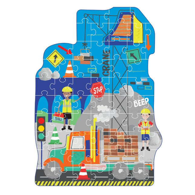 Floss & Rock 60 pc Shaped Jigsaw Puzzle - Construction