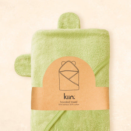 Kiin Baby Hooded Towel: Sage
