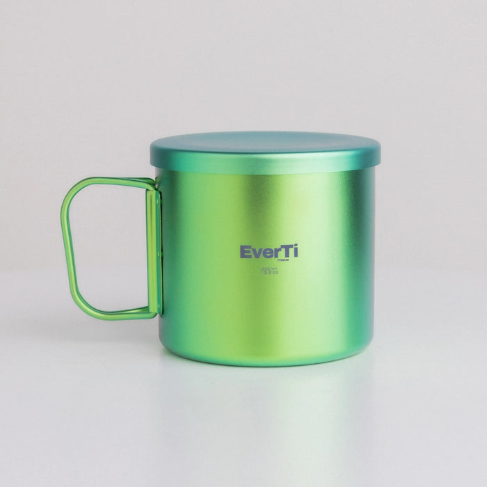 Aura Non-Coating Titanium Mug – 400ml – Forest Green EverTi