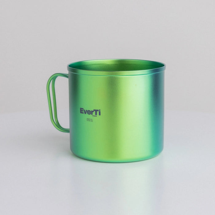 Aura Non-Coating Titanium Mug – 400ml – Forest Green EverTi