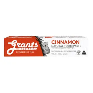 Grant's Natural Toothpaste - Cinnamon - Fluoride Free - 110g-Grant's of Australia-Hello Charlie