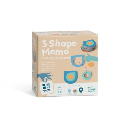 BS Toys Wood 3 Shape Memo BS Toys