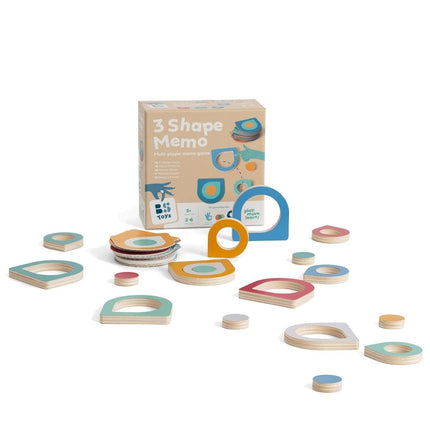 BS Toys Wood 3 Shape Memo BS Toys