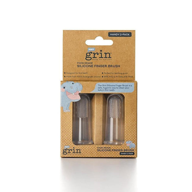 Grin Baby Silicone Finger Brush 2pk Grin