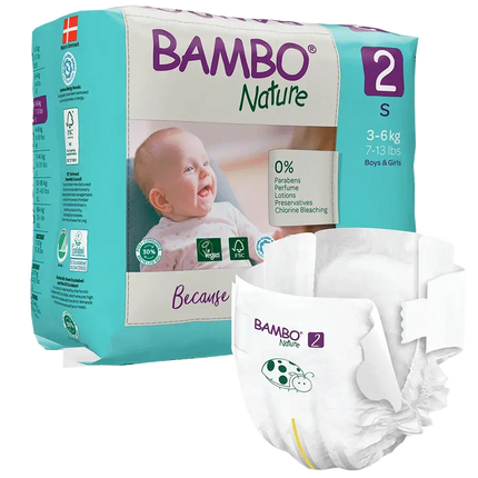Bambo Nature Eco Nappies Size 2 S - Bulk-Bambo Nature-Hello Charlie