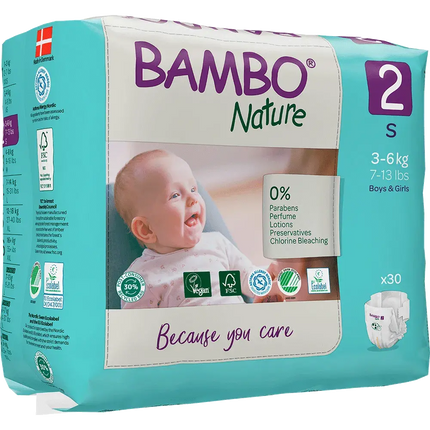 Bambo Nature Eco Nappies Size 2 S - Pack-Bambo Nature-Hello Charlie