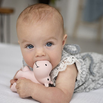 Tikiri My First Zoo Rubber Teether & Rattle - Hippo
