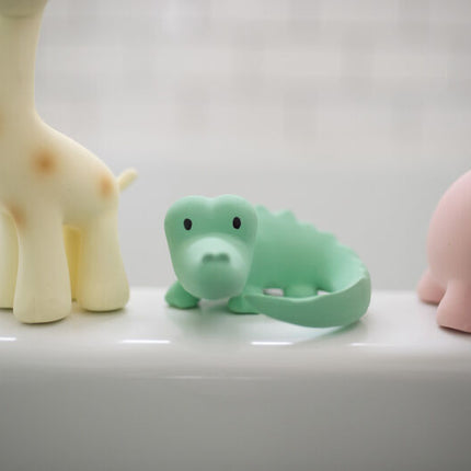 Tikiri My First Zoo Natural Rubber Teether & Rattle - Crocodile
