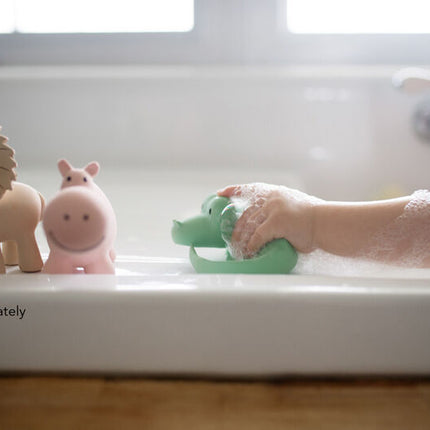 Tikiri My First Zoo Natural Rubber Teether & Rattle - Crocodile