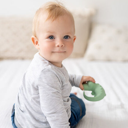Tikiri My First Zoo Natural Rubber Teether & Rattle - Crocodile
