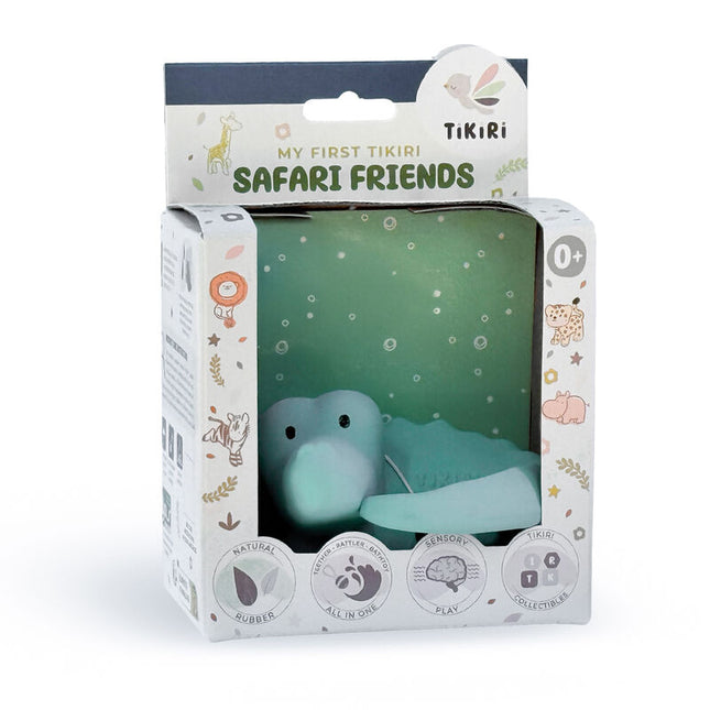 Tikiri My First Zoo Natural Rubber Teether & Rattle - Crocodile