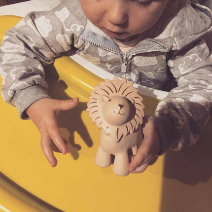 Tikiri My First Zoo Natural Rubber Teether & Rattle - Lion