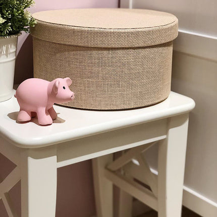 Tikiri My First Farm Natural Rubber Teether & Rattle - Pig