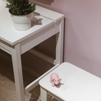 Tikiri My First Farm Natural Rubber Teether & Rattle - Pig
