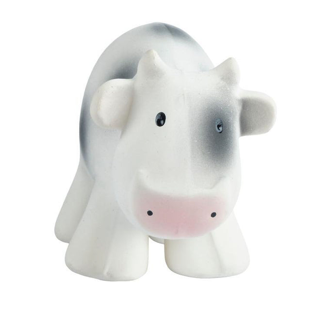 Tikiri My First Farm Natural Rubber Teether & Rattle - Cow