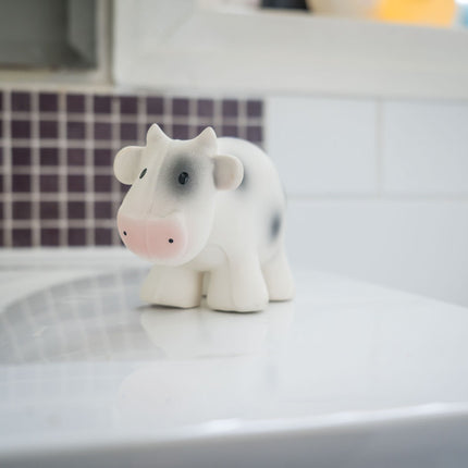 Tikiri My First Farm Natural Rubber Teether & Rattle - Cow