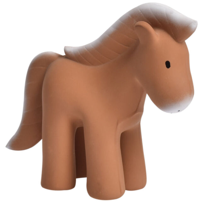 Tikiri My First Farm Natural Rubber Teether & Rattle - Horse