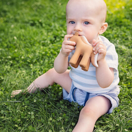 Tikiri My First Farm Natural Rubber Teether & Rattle - Horse