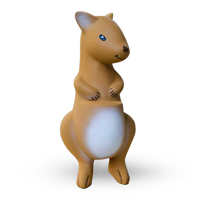 Tikiri My First Aussie Natural Rubber Teether & Rattle - Kangaroo