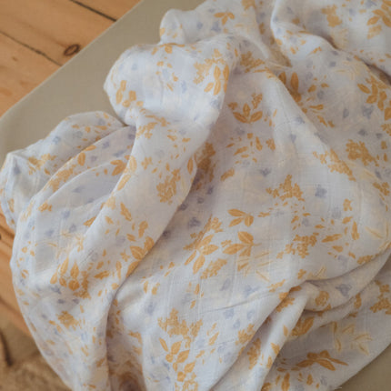 Fox & Fallow Organic Muslin Wrap - Delphinium Fox & Fallow