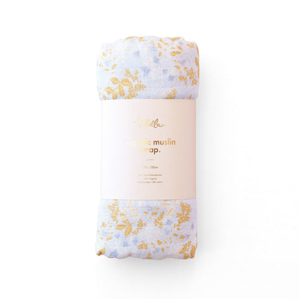 Fox & Fallow Organic Muslin Wrap - Delphinium Fox & Fallow
