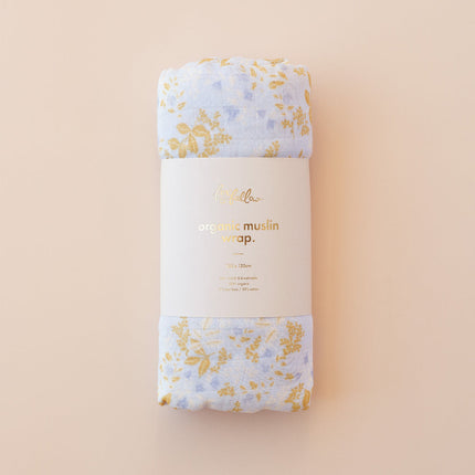Fox & Fallow Organic Muslin Wrap - Delphinium Fox & Fallow