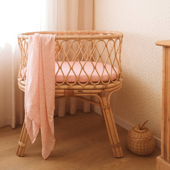 Fox & Fallow Organic Muslin Wrap -  Dusty Rose Fox & Fallow