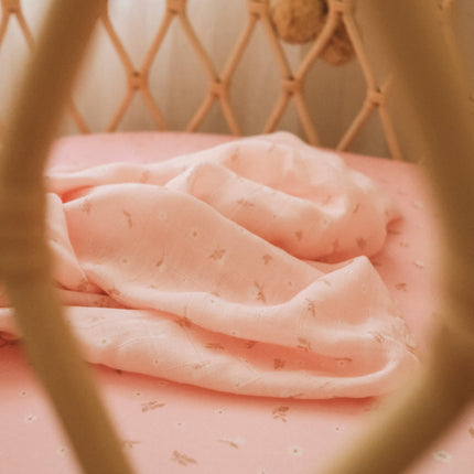 Fox & Fallow Organic Muslin Wrap -  Dusty Rose Fox & Fallow