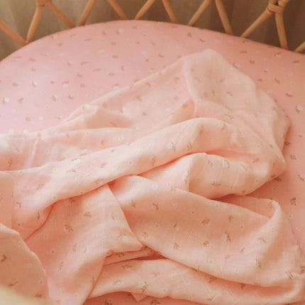 Fox & Fallow Organic Muslin Wrap -  Dusty Rose Fox & Fallow