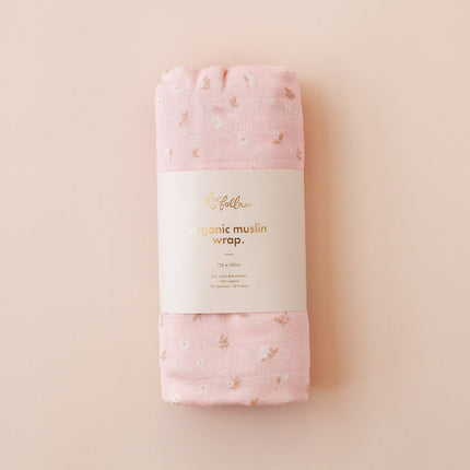 Fox & Fallow Organic Muslin Wrap -  Dusty Rose Fox & Fallow