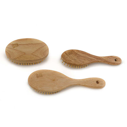 ECOMAX Rubber Wood Hair Brush - Oval ECOMAX