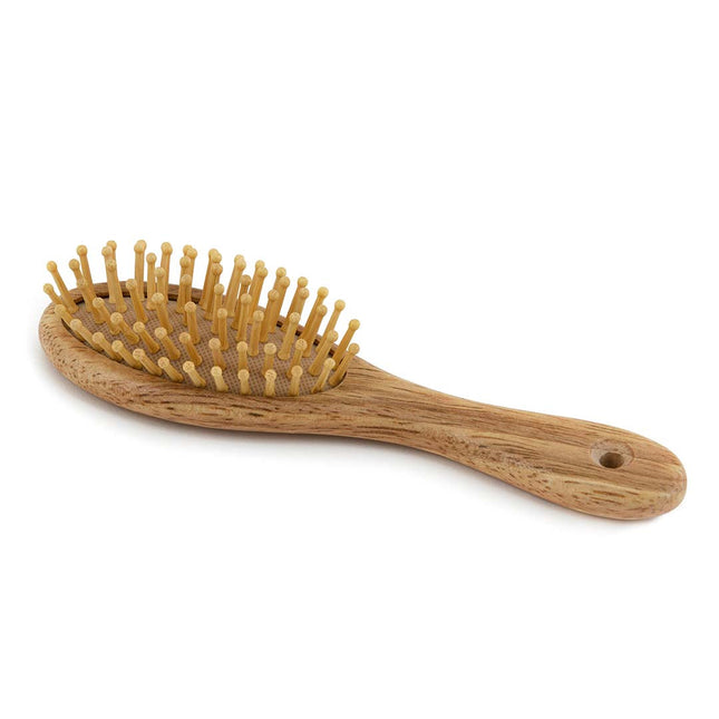 ECOMAX Rubber Wood Hair Brush - Travel ECOMAX