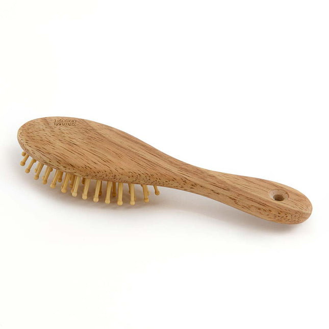 ECOMAX Rubber Wood Hair Brush - Travel ECOMAX