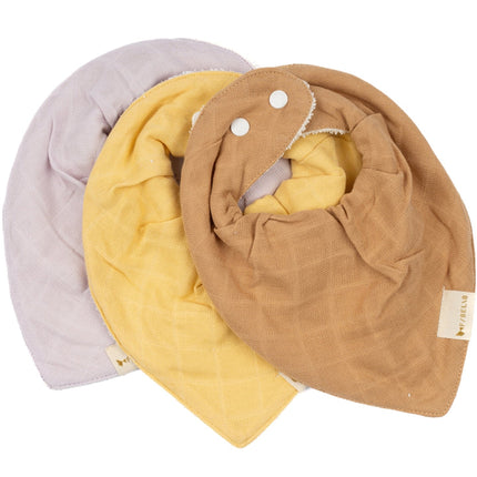 Fabelab Organic Cotton Bandana Bib - Star Dust - 3 Pack Fabelab