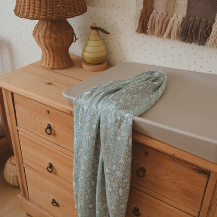 Fox & Fallow Organic Muslin Wrap - Forest Friends Sage Fox & Fallow