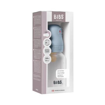 BIBS Glass Baby Bottle Complete Set 120ml Latex BIBS
