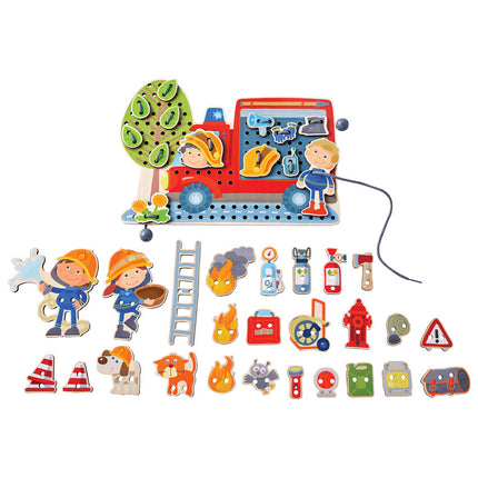 HABA Threading Game - Fire Truck HABA
