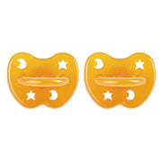 Hevea Star & Moon Pacifier - Orthodontic -Twin Pack - 0-3 Months Hevea