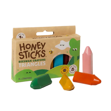 Honeysticks Beeswax Crayons Triangles 8pk