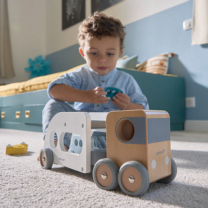 Janod Car Carrier with Vehicles Janod