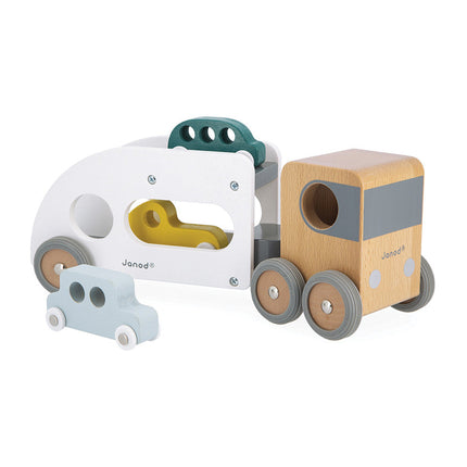 Janod Car Carrier with Vehicles Janod