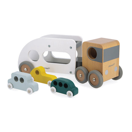 Janod Car Carrier with Vehicles Janod