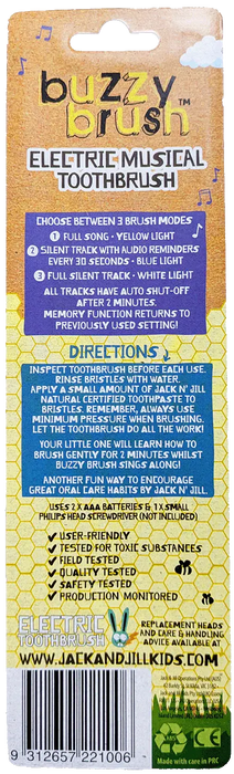 Jack 'N Jill Kids Buzzy Brush Musical Electric Toothbrush V2 Jack and Jill Kids
