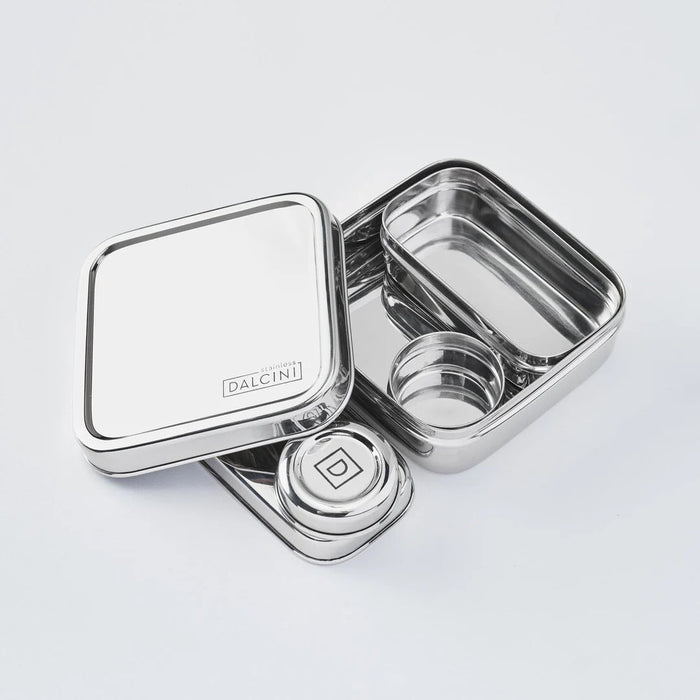 DALCINI™ Stainless Little Lunch Combo – 3‑Piece Compact Bento Set Dalcini Stainless