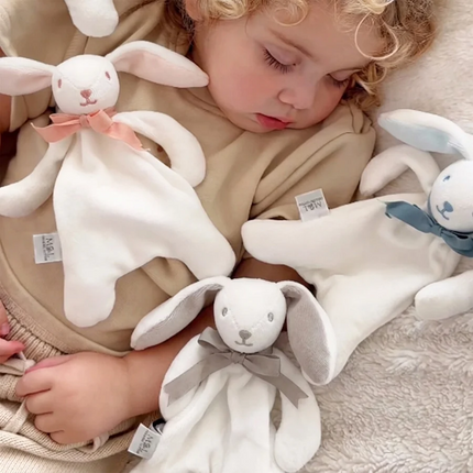 Maud n Lil Mini Organic Cotton Bunny Comforter – Blue