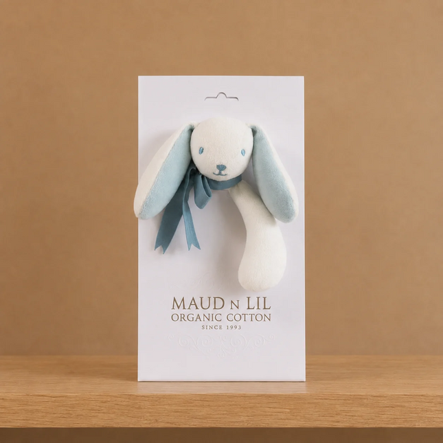 Maud n Lil Mini Organic Cotton Bunny Comforter – Blue