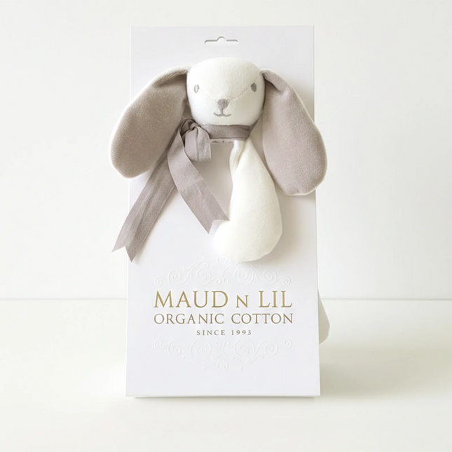 Maud n Lil Mini Organic Cotton Bunny Comforter – Ash Grey