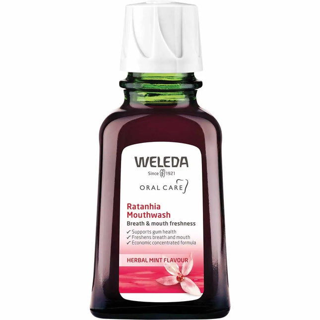 Weleda Mouthwash Ratanhia Herbal Mint Flavour 50ml-Weleda-Hello Charlie