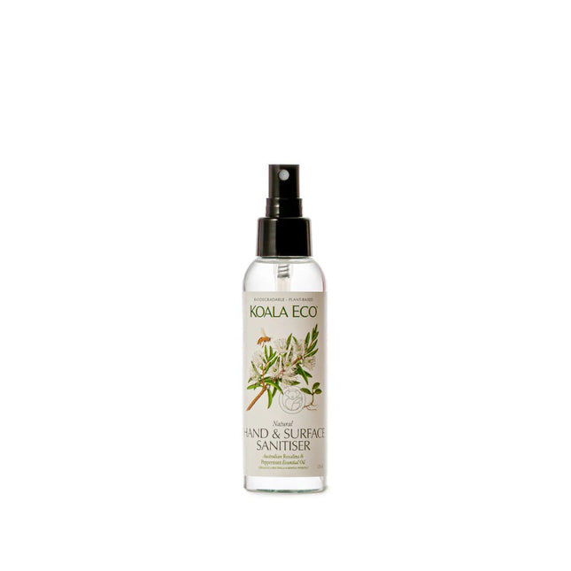 Koala Eco Natural Hand & Surface Sanitiser Rosalina & Peppermint 125ml Koala Eco