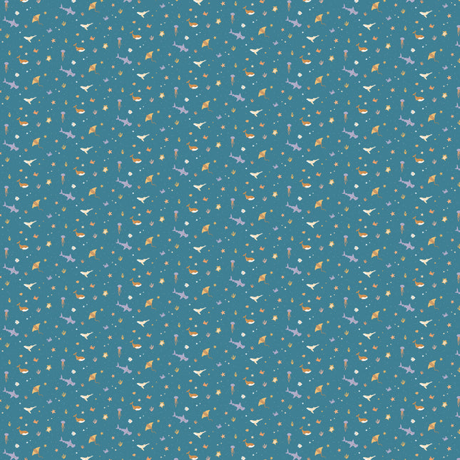 Fox & Fallow Organic Muslin Wrap - Ocean Creatures Fox & Fallow